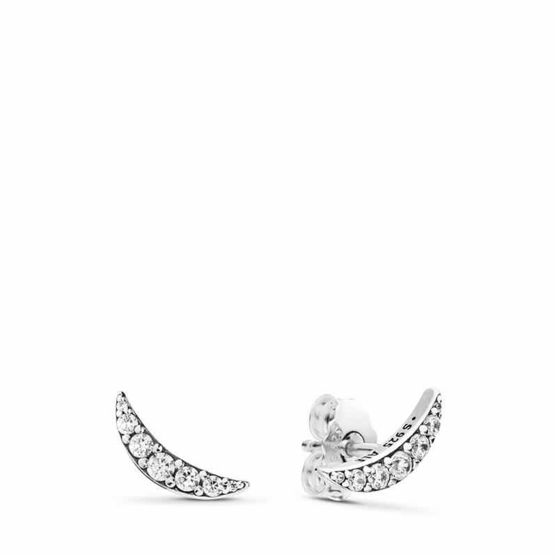 Pandora Australia Lunar Light Stud Earrings - Sterling Silver | UVTEJY861